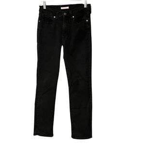 Levi's Classic Straight Black Jeans Women Mid Rise Straight Leg Denim Size 8